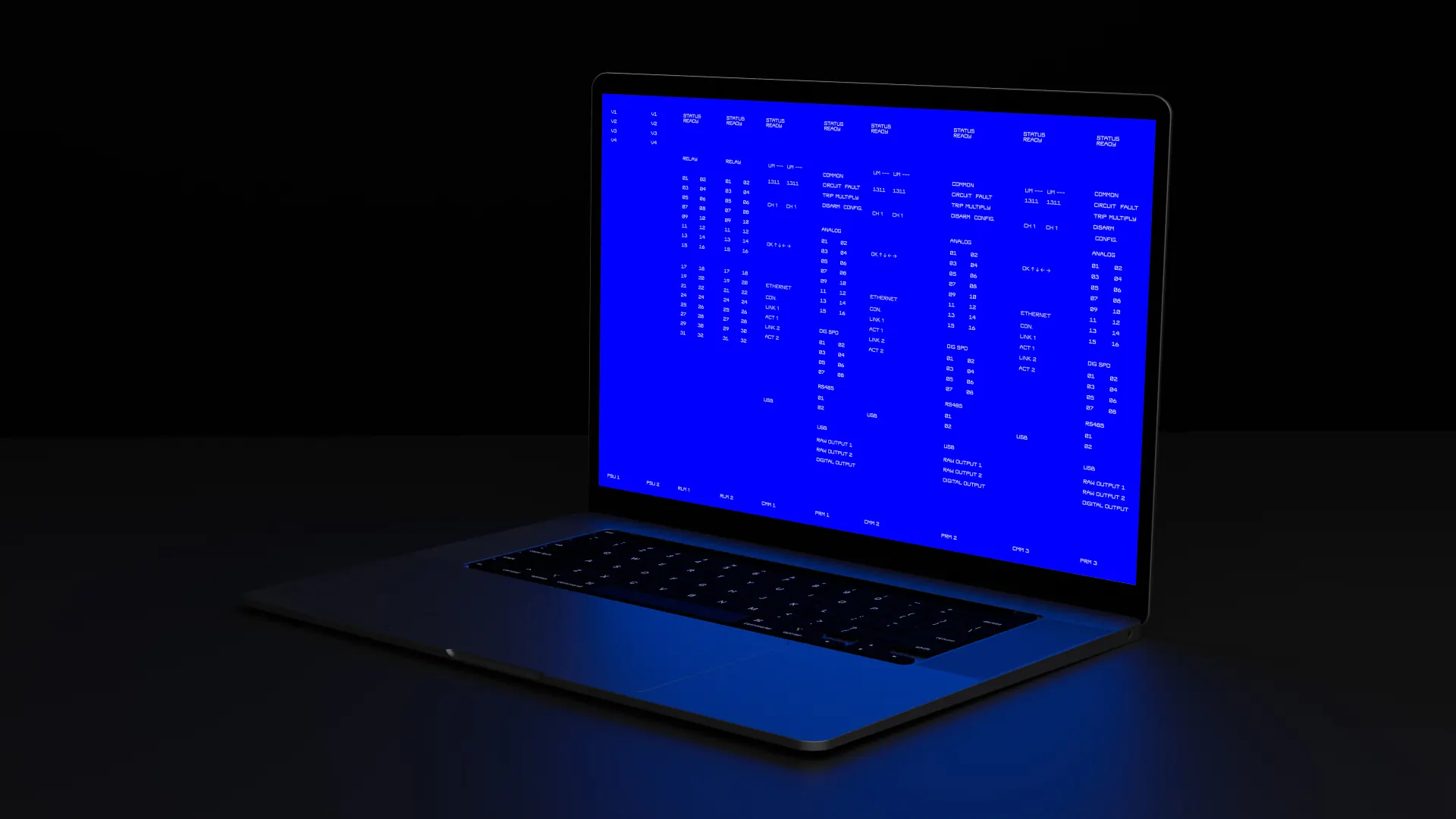 The SKF typeface displayed on a laptop