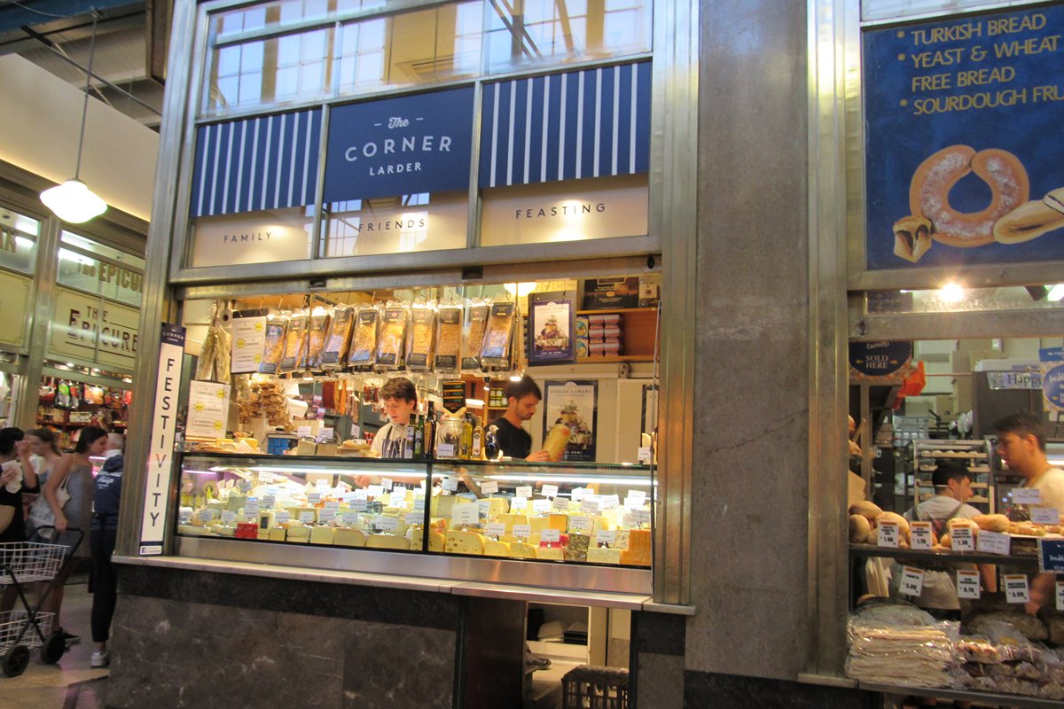 The delicatessen area at Queen Victoria Market