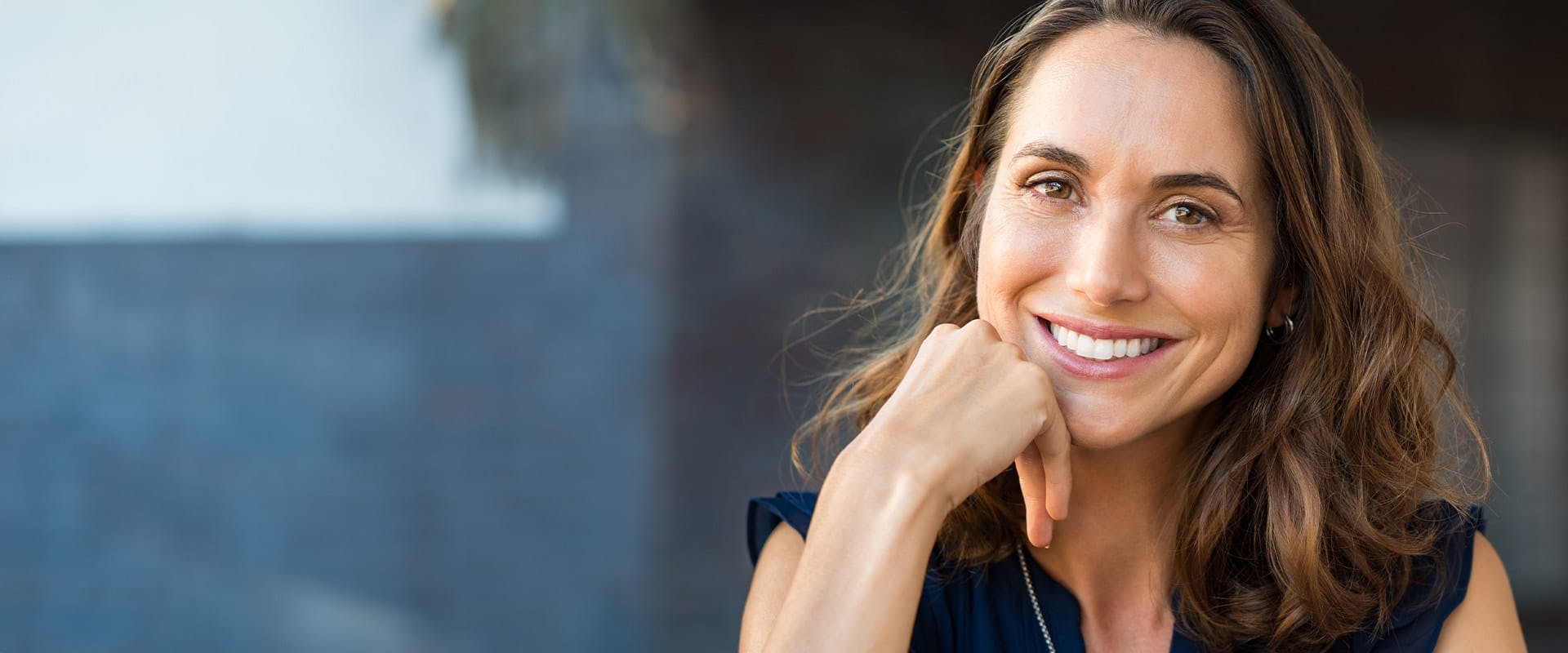 woman smiling