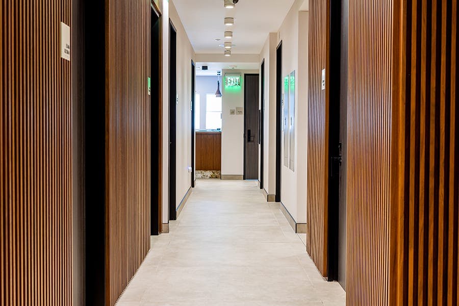 Dr. Rahban's office hallway