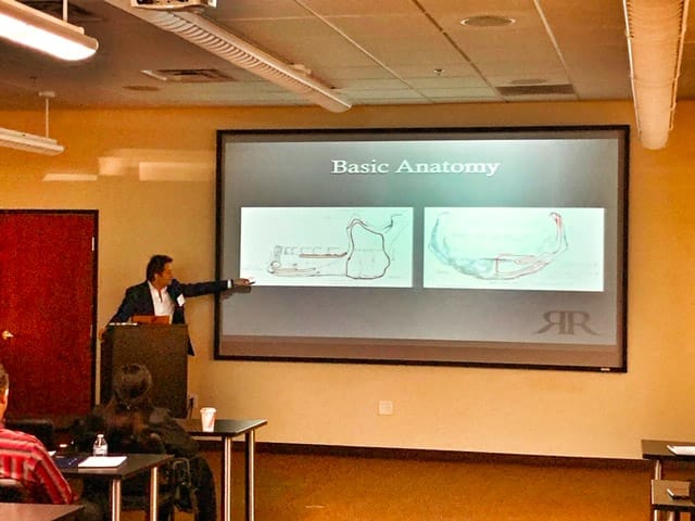 Dr. Rahban giving a presentation