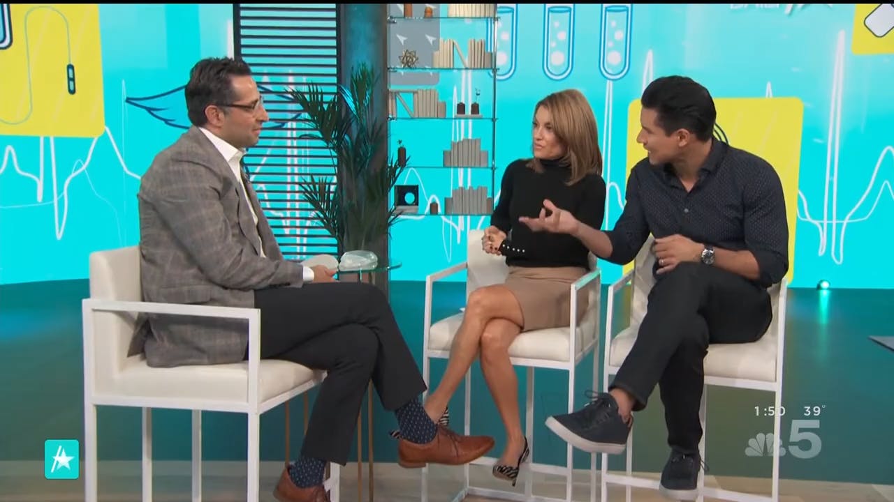 Dr. Rahban on an interview with Mario Lopez and another woman