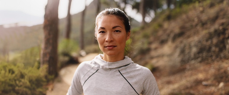 Woman hiking