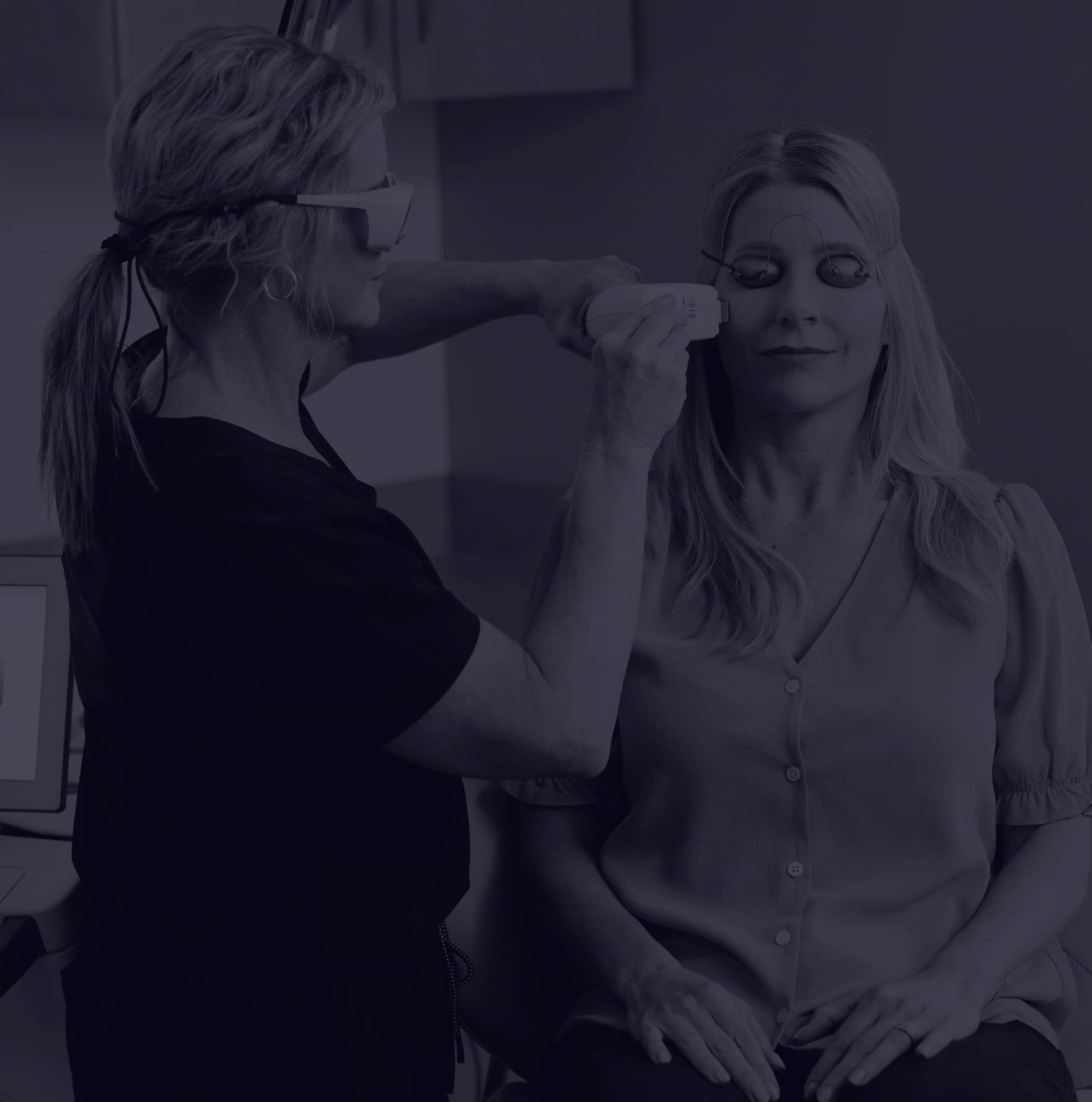 Nurse working with a patient
