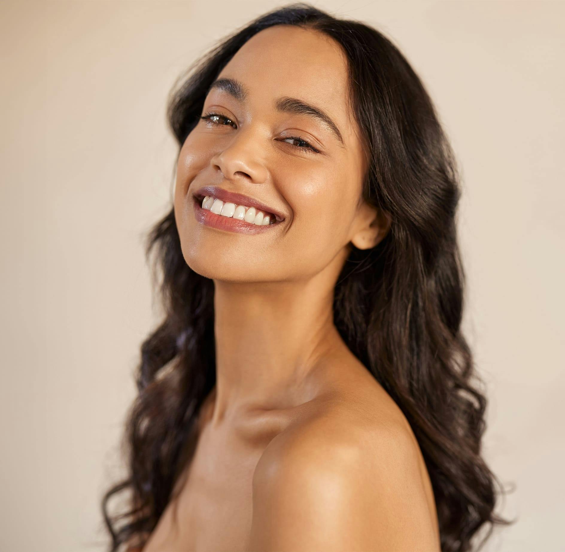 woman with long brown hair