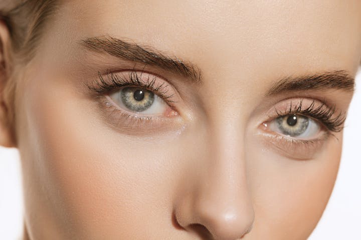 person with pretty eyes and skin