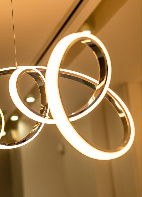 spiral designed celing light