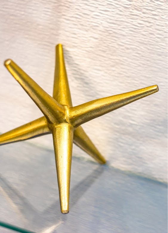 gold color spike decoration