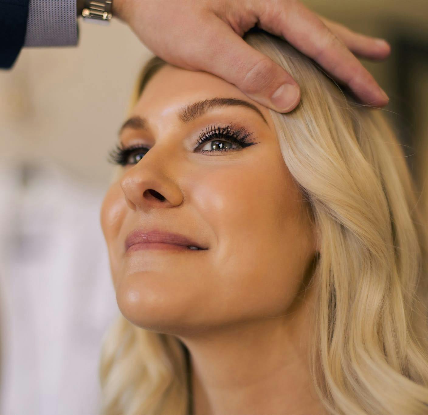Woman smiling during consultation