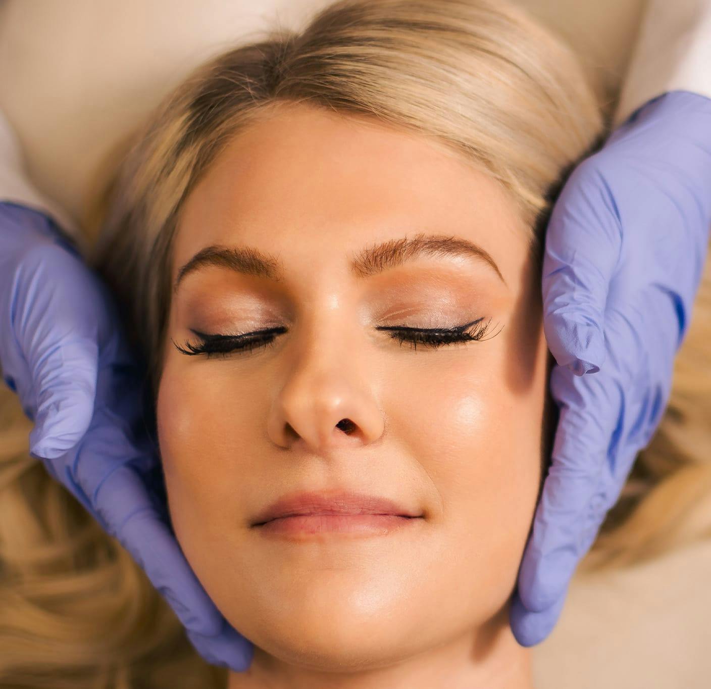 Blonde woman during consultation