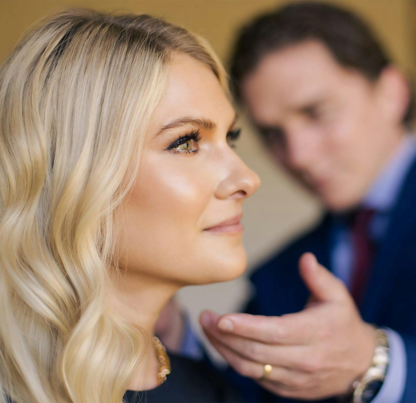 Blonde woman and doctor during consultation