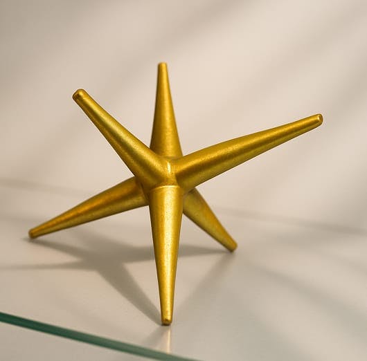 Golden star statue
