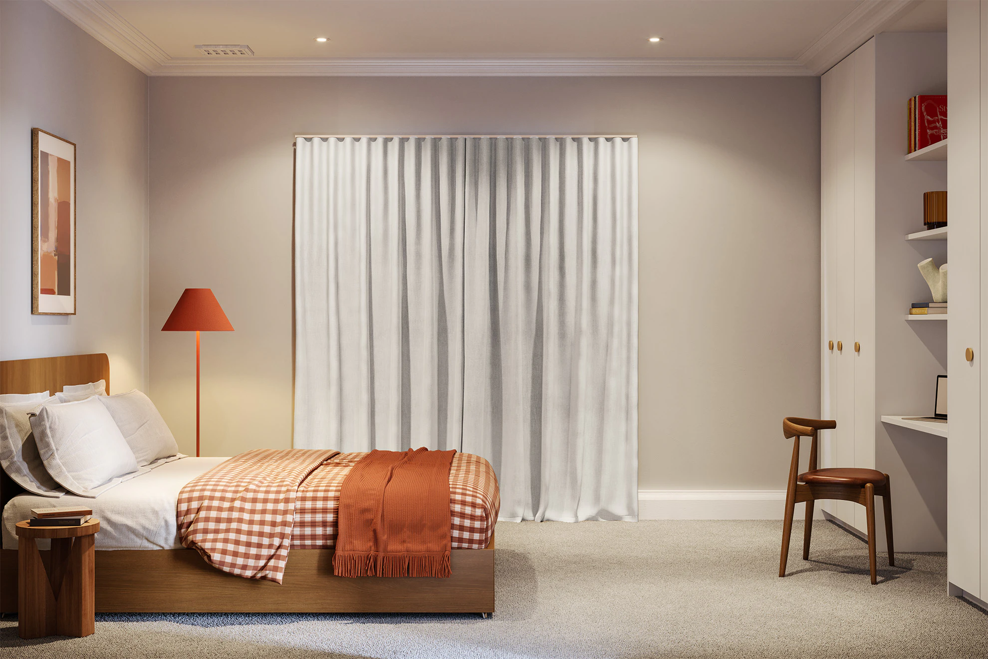 Kate Blackout Curtains in Chalk
