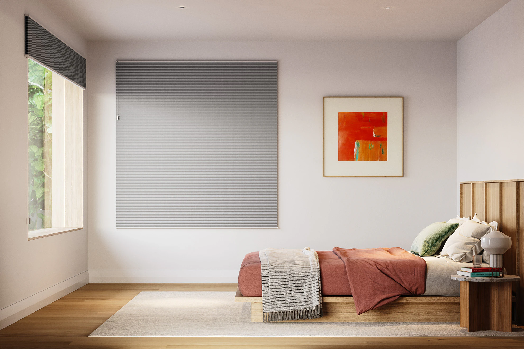 Palma Blackout Blackout Honeycomb Blinds in Mouse
