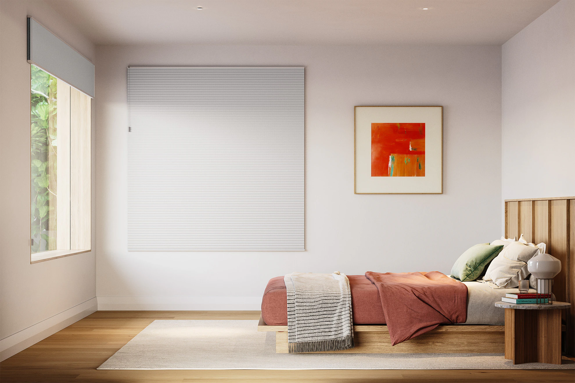 Palma Blackout Blackout Honeycomb Blinds in Snow White
