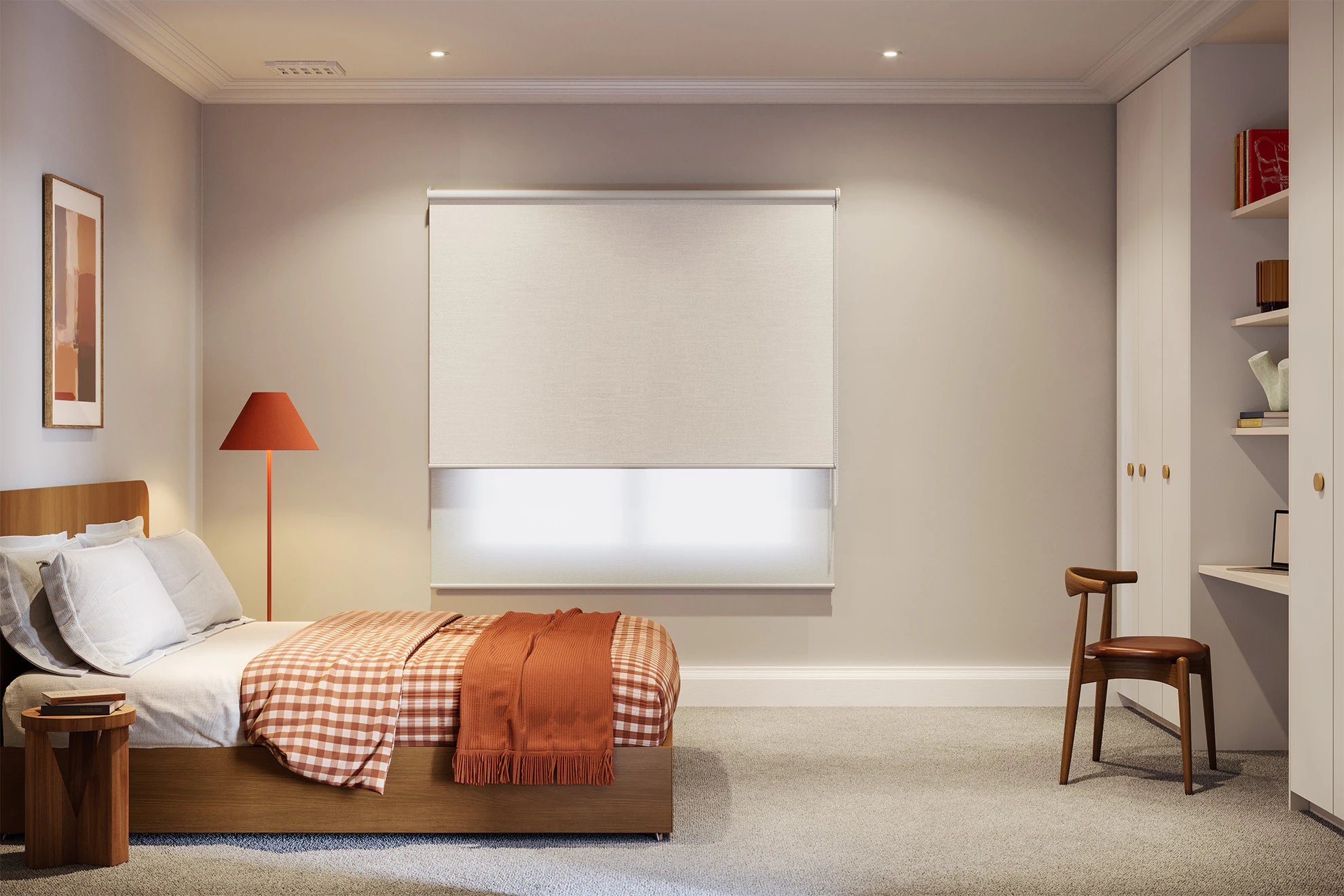 Trish Blackout + Light Filter Double Roller Blinds in Neon