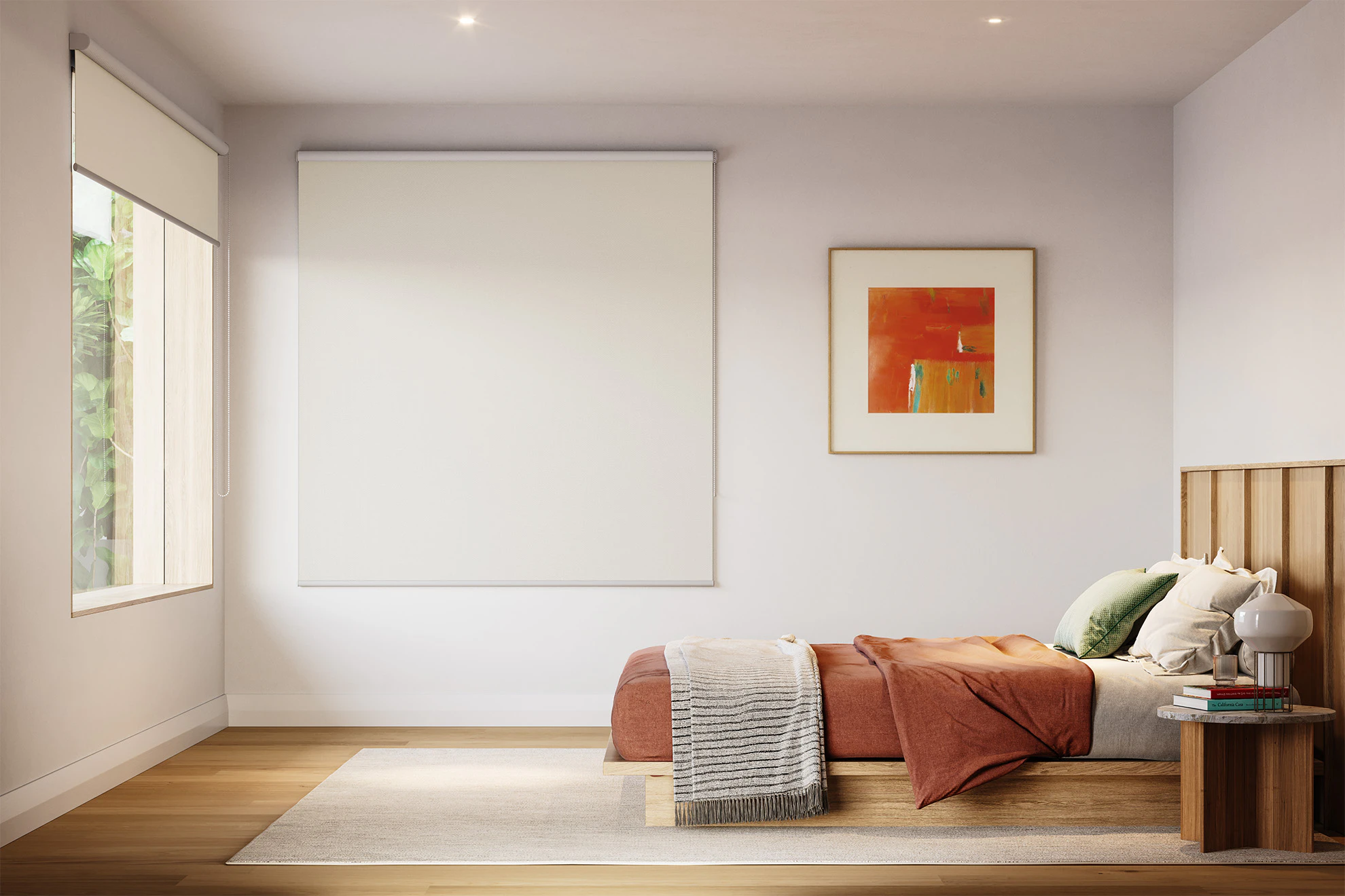 Jessica Blackout Roller Blinds in Ecru