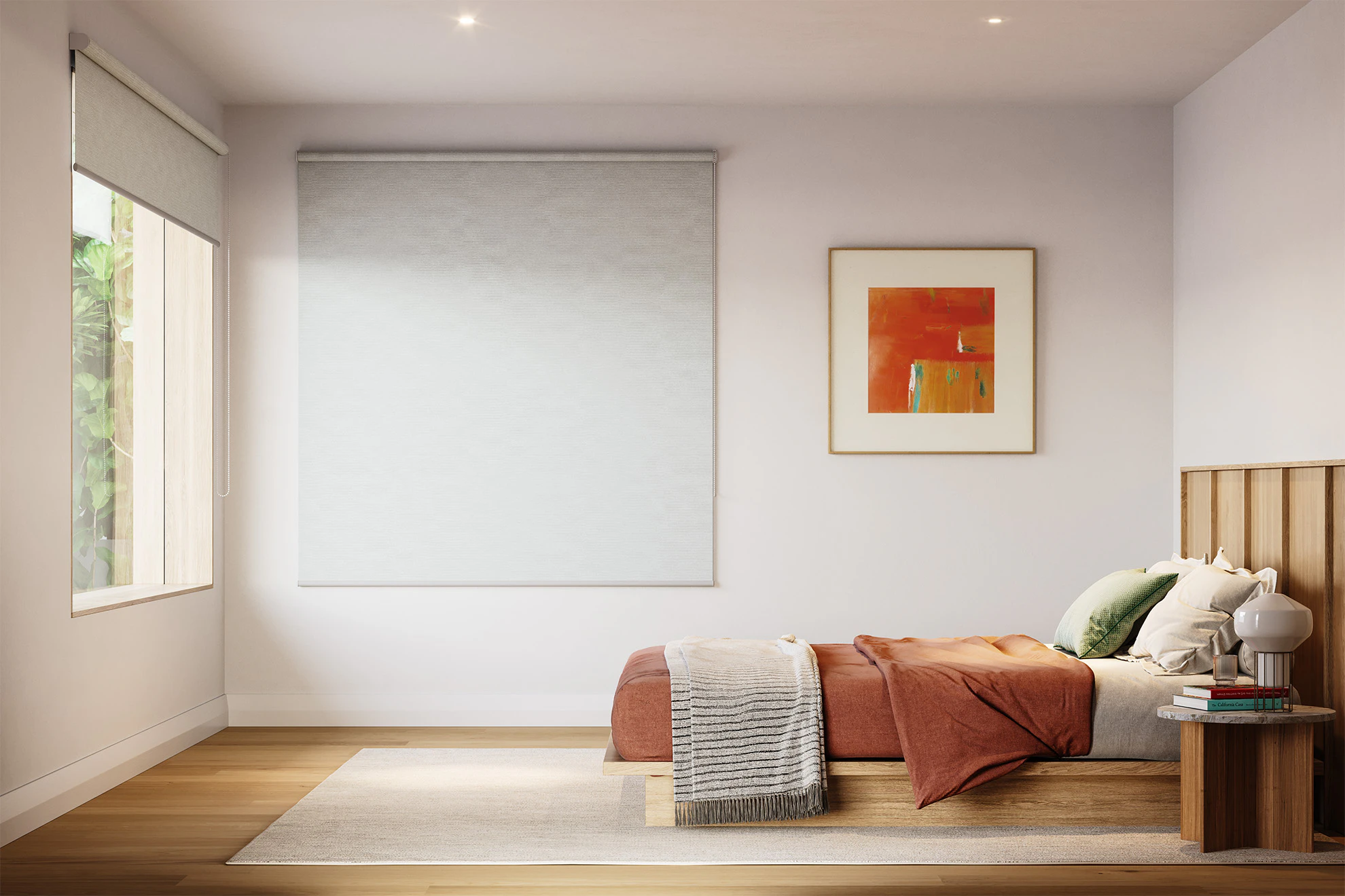Florence Blackout Roller Blinds in Plate