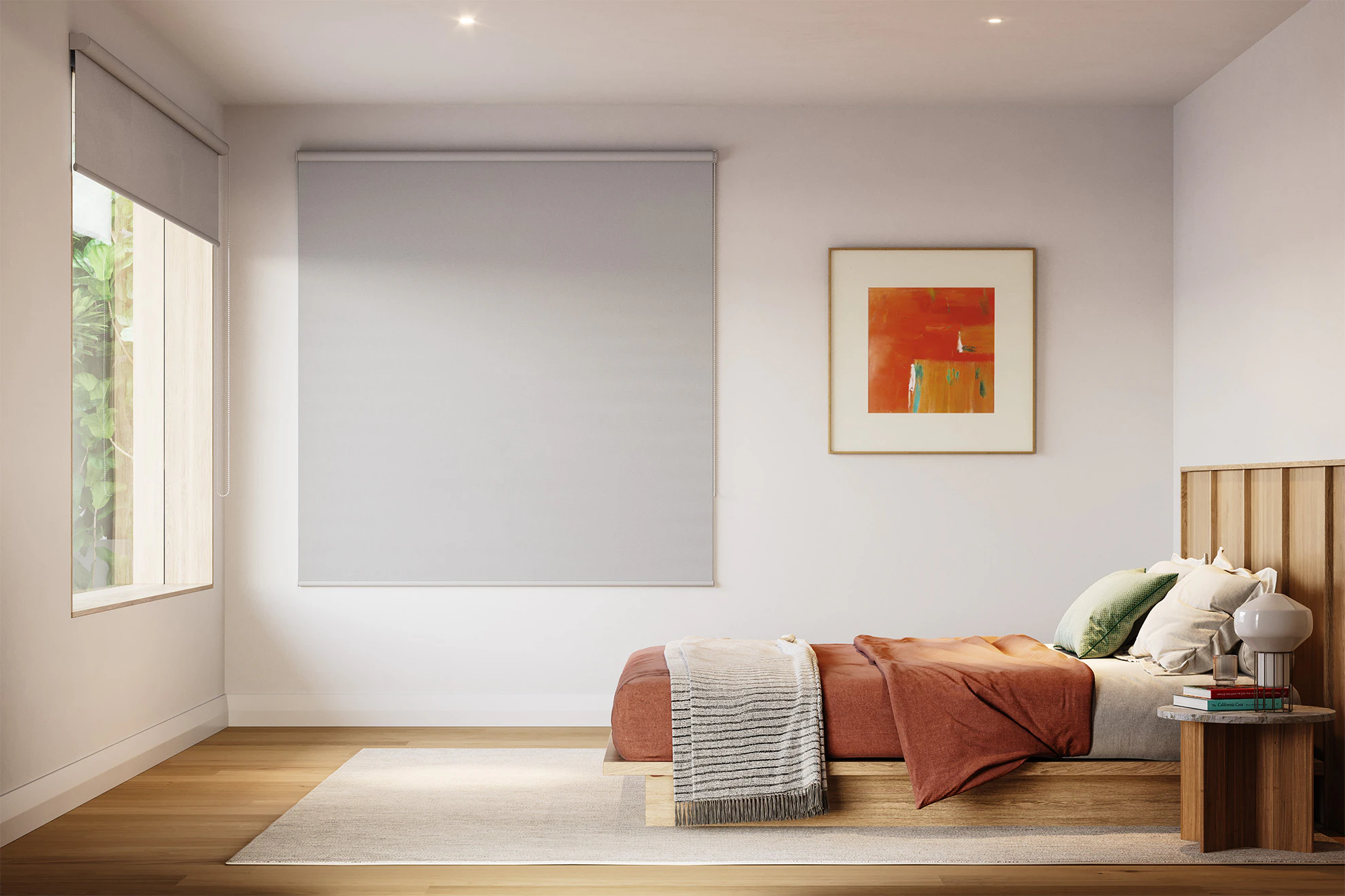 Emily Blackout Roller Blinds in Pebble