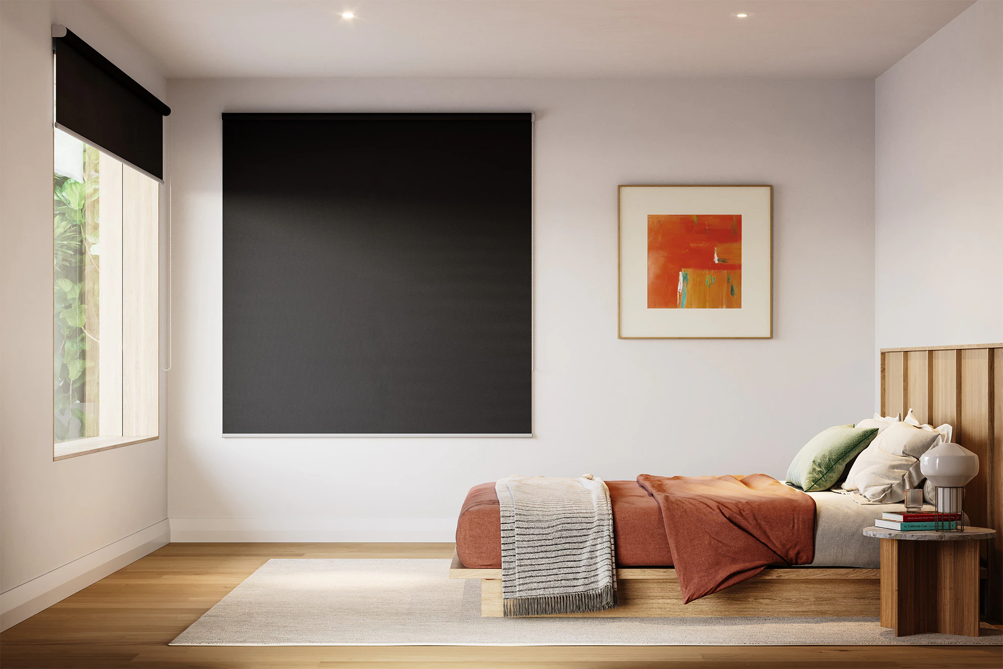 Emily Blackout Roller Blinds in Ebony