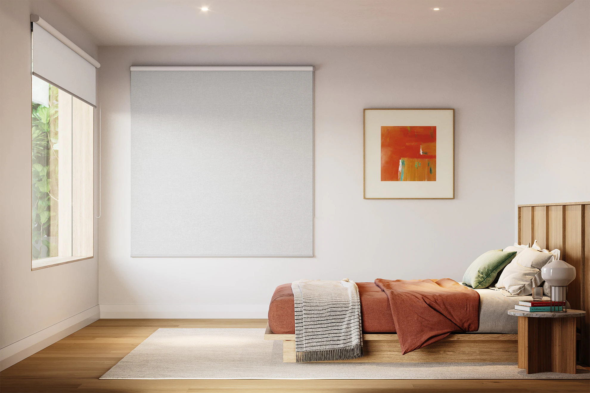 Marion Blackout Roller Blinds in Blanco