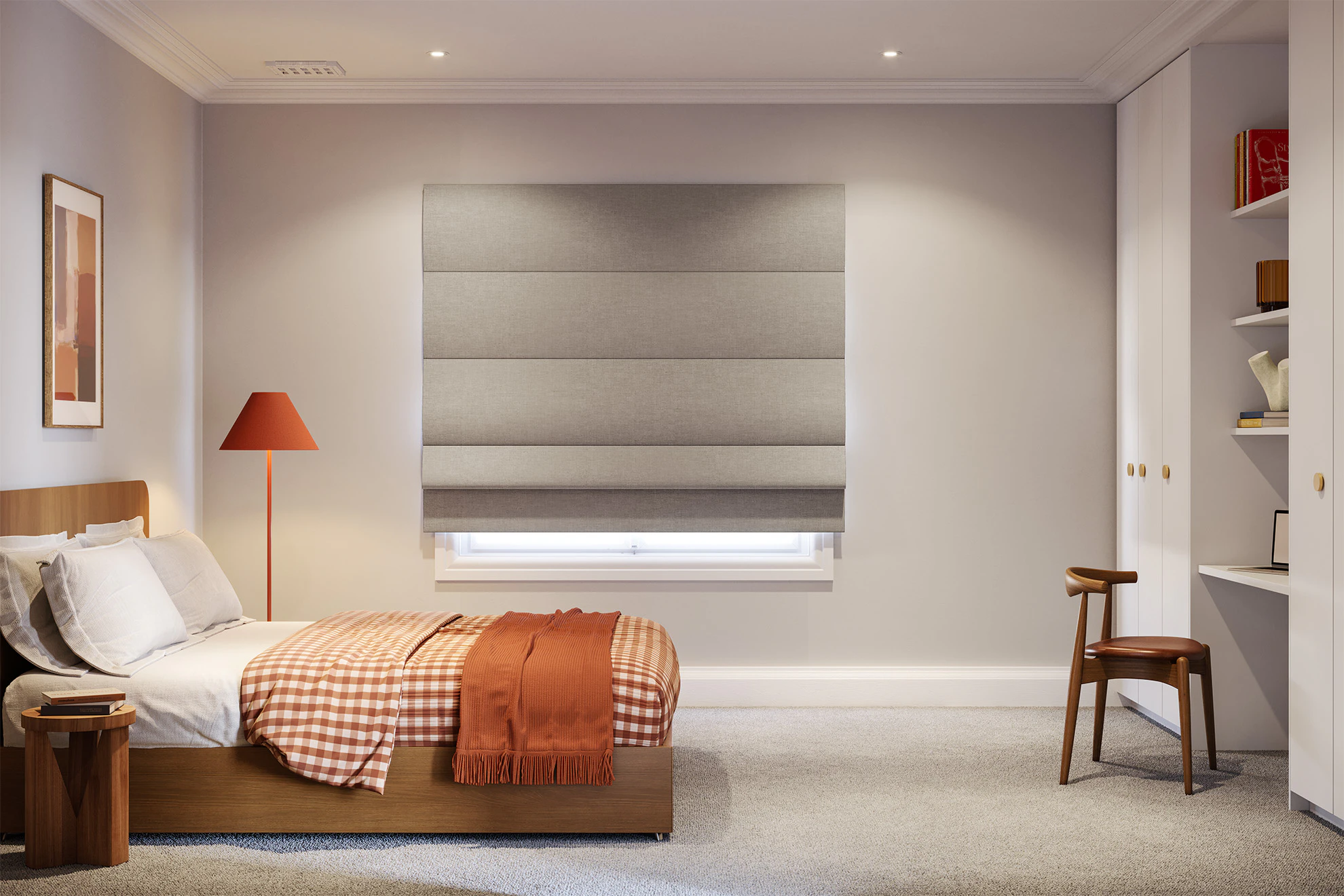 Marion Blackout Roman Blinds in Vine
