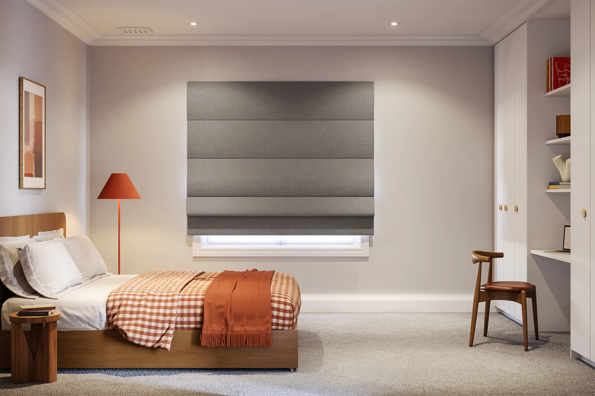 Marion Blackout Roman Blinds in Aspen