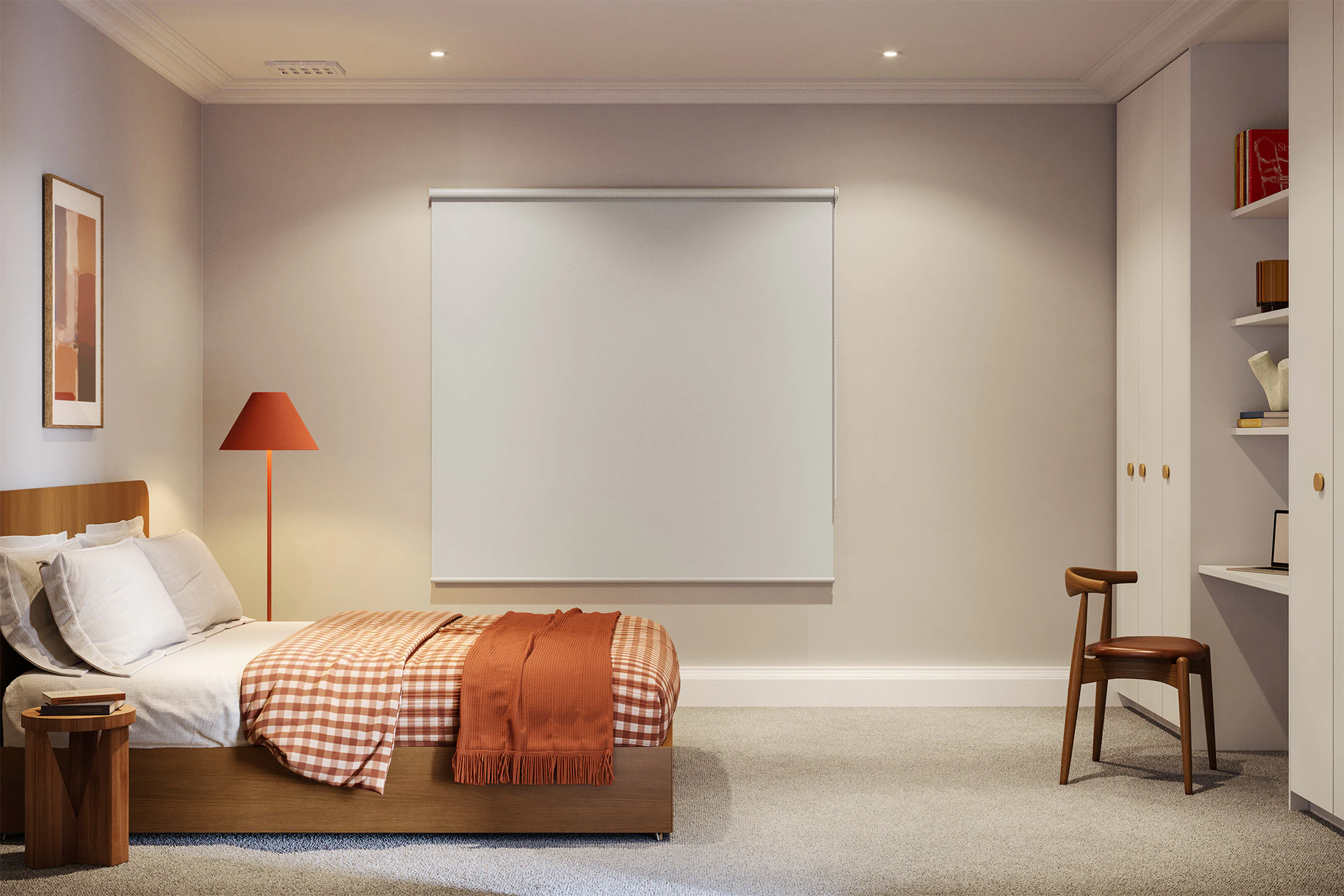 Skyler Blackout Roller Blinds in Pure