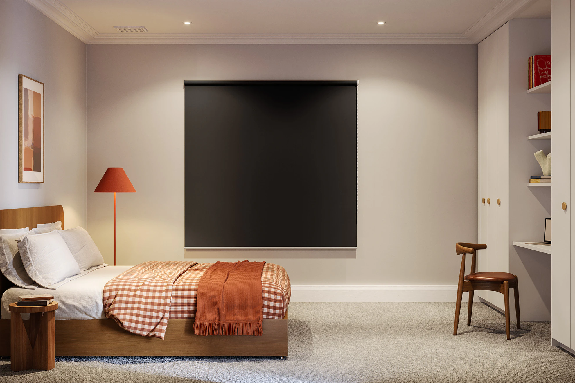Jane Blackout Roller Blinds in Minus