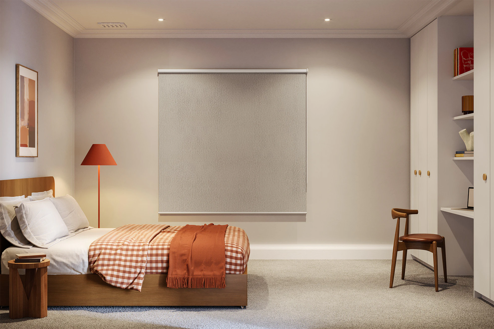 Erica Blackout Roller Blinds in Hazel