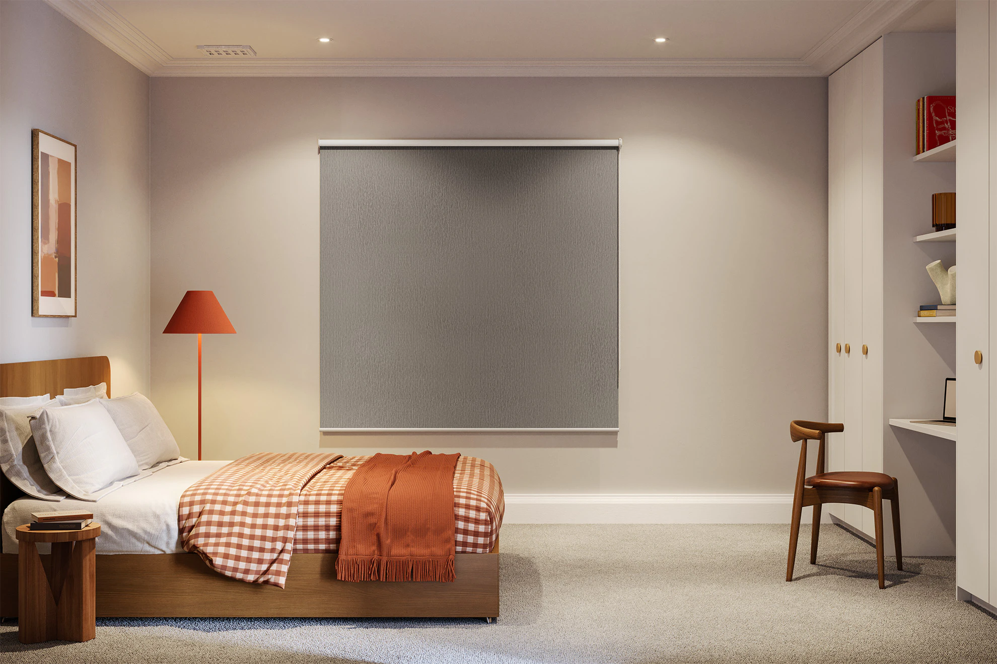 Erica Blackout Roller Blinds in Willow