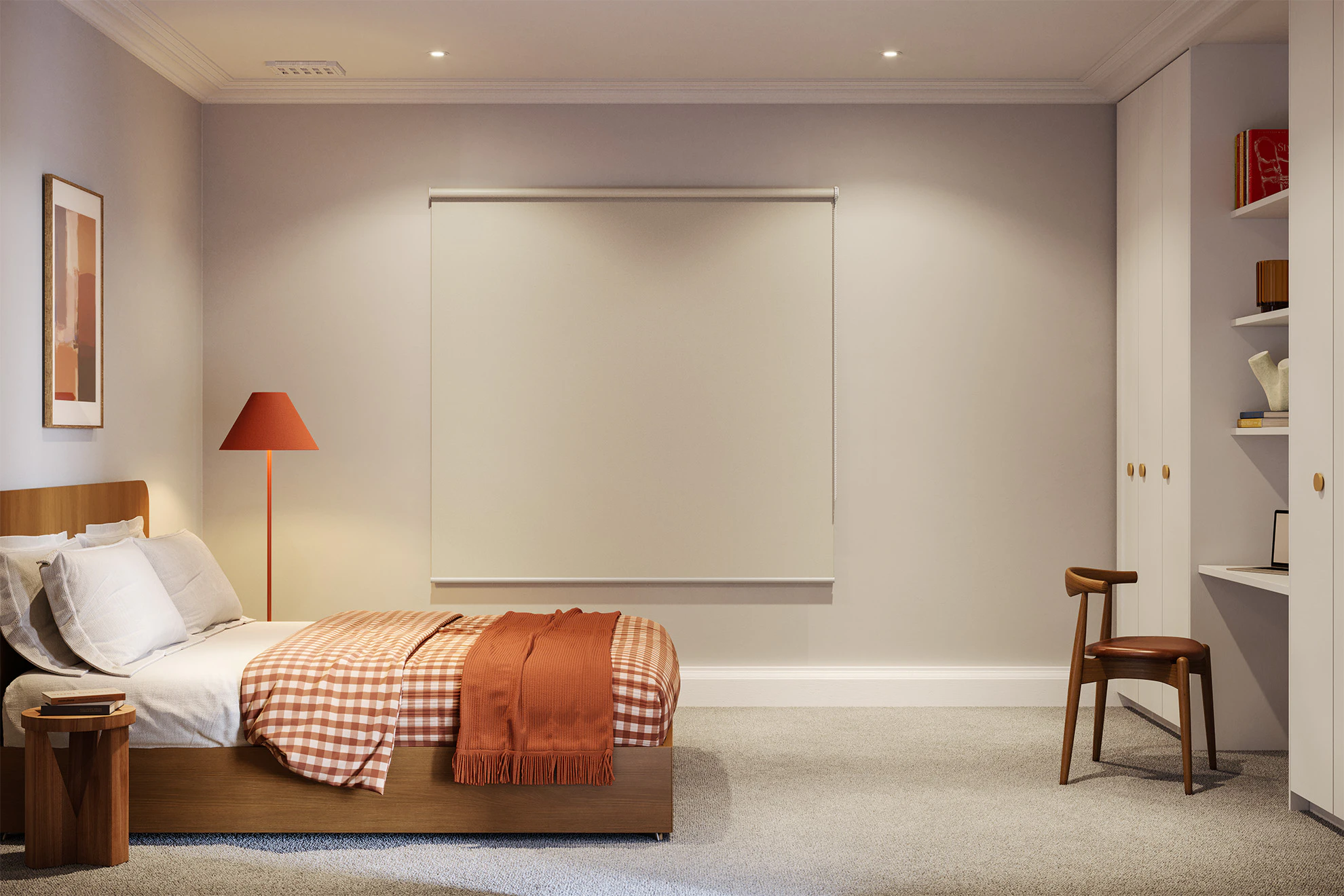 Skyler Blackout Roller Blinds in Linen