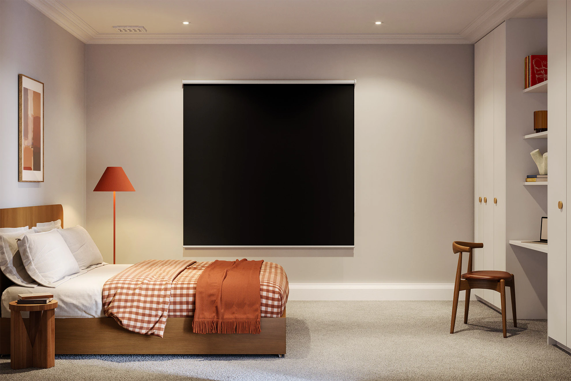 Skyler Blackout Roller Blinds in Coal