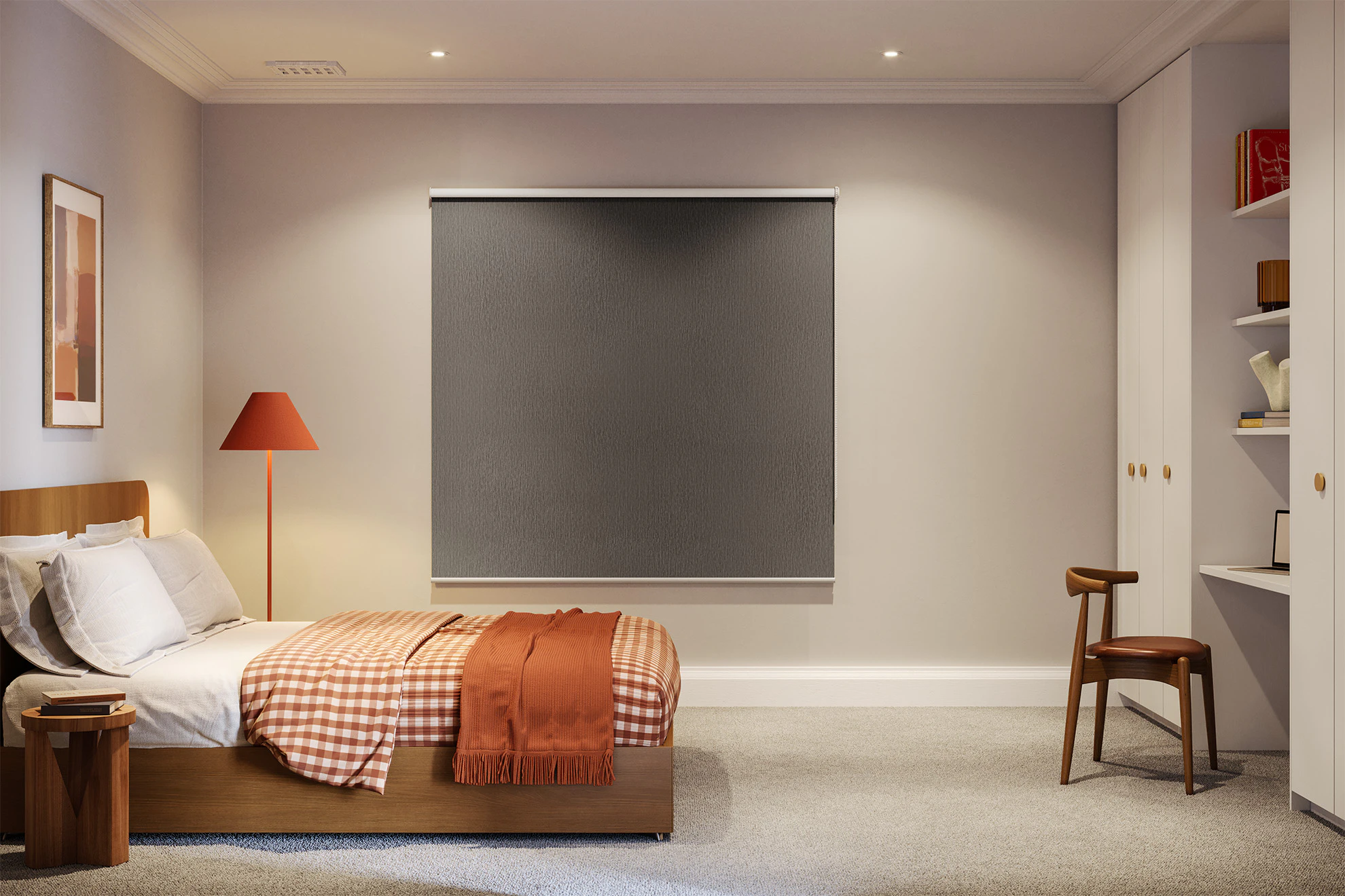 Erica Blackout Roller Blinds in Storm