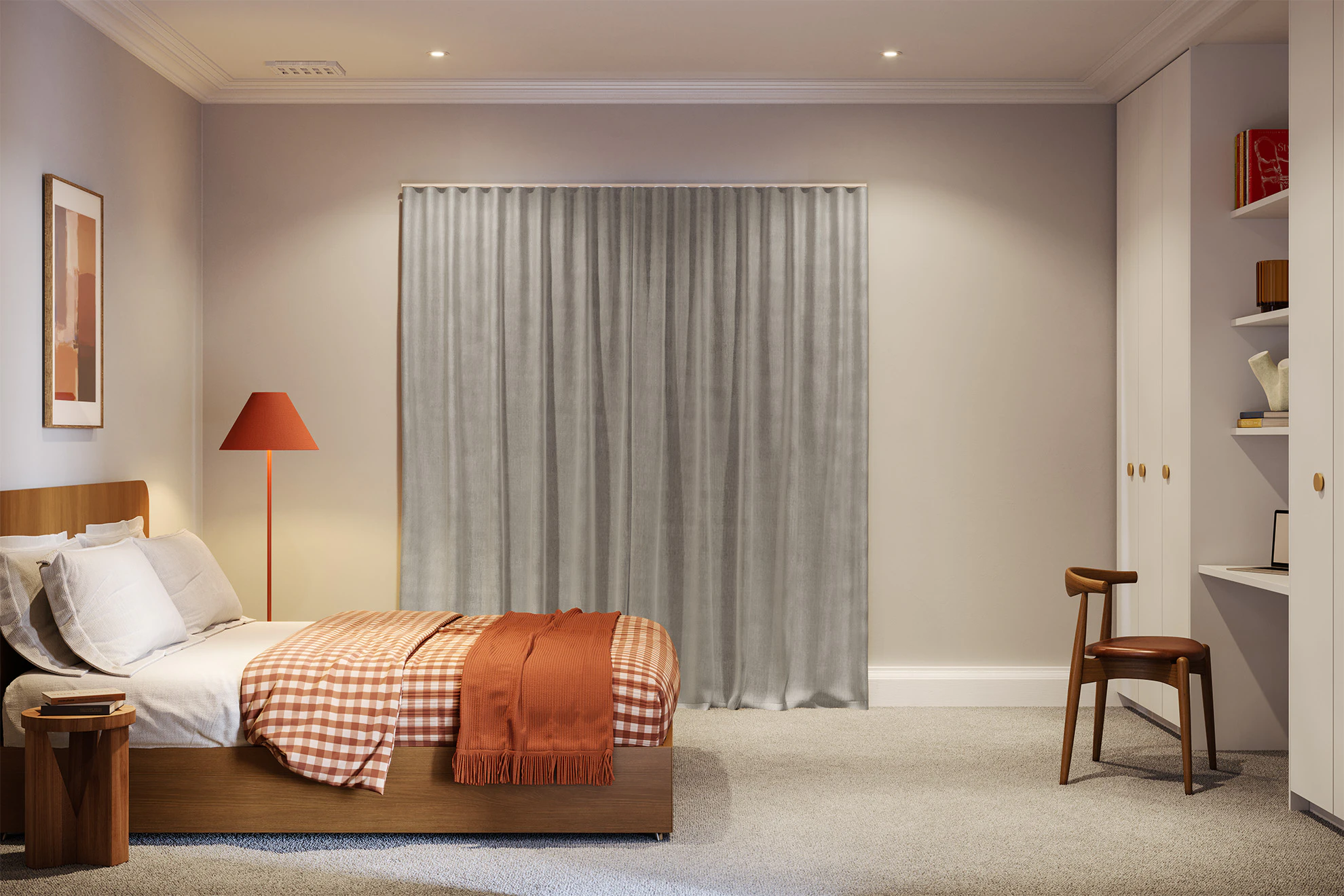 Wendy Lined Sheer Curtains in Granite