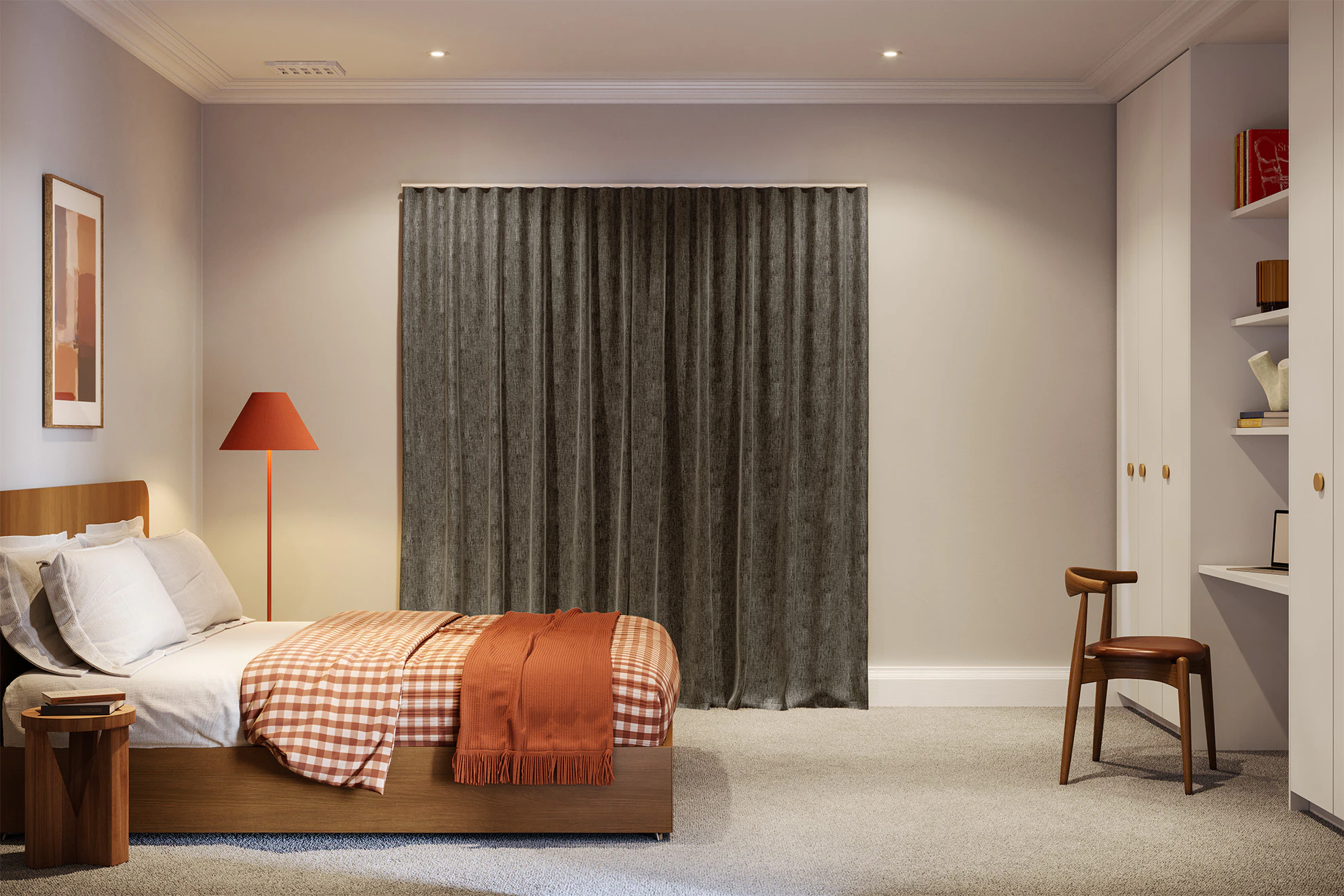 Anna Lined Sheer Curtains in Basalt