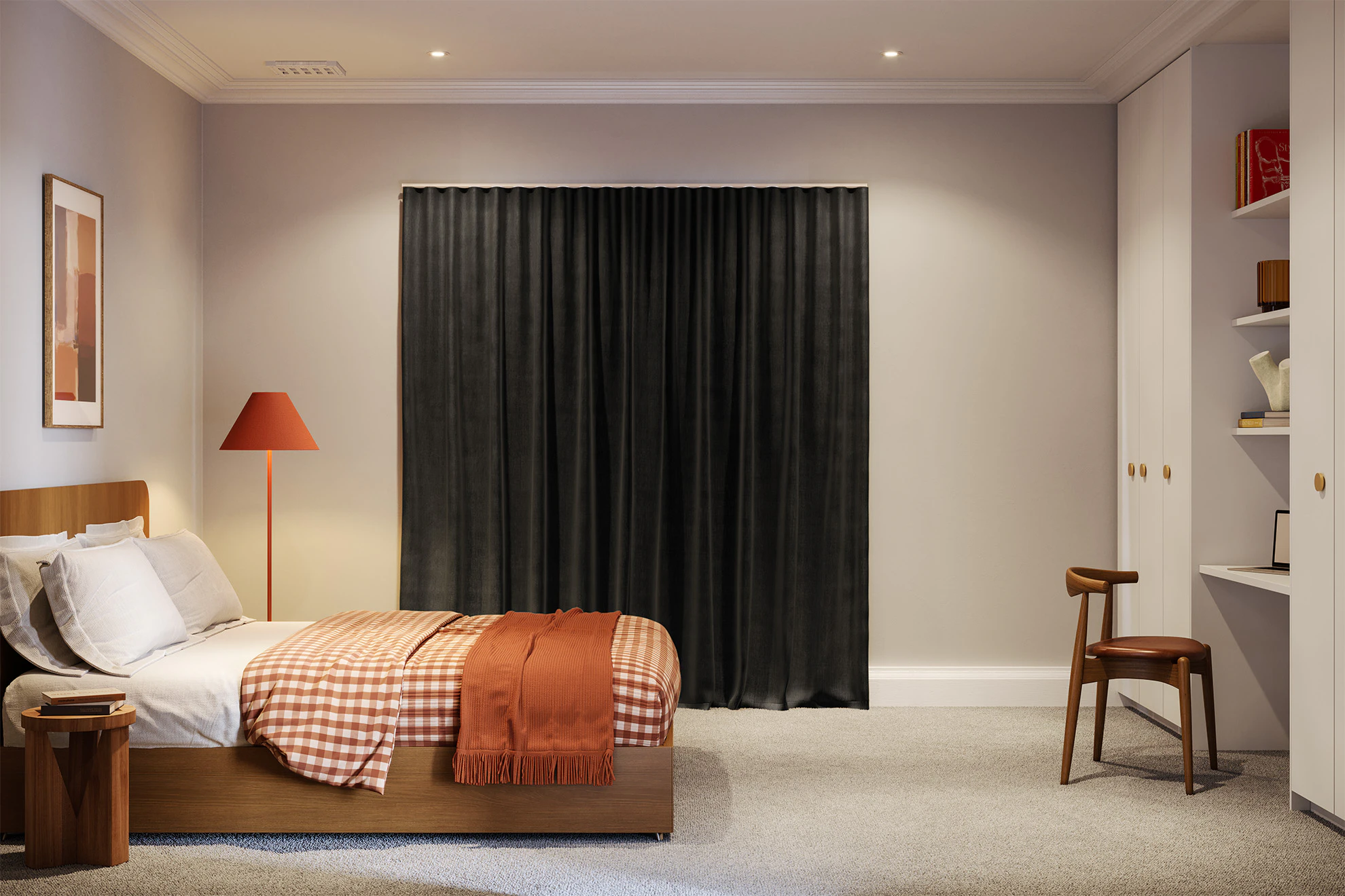 Wendy Lined Sheer Curtains in Charcoal