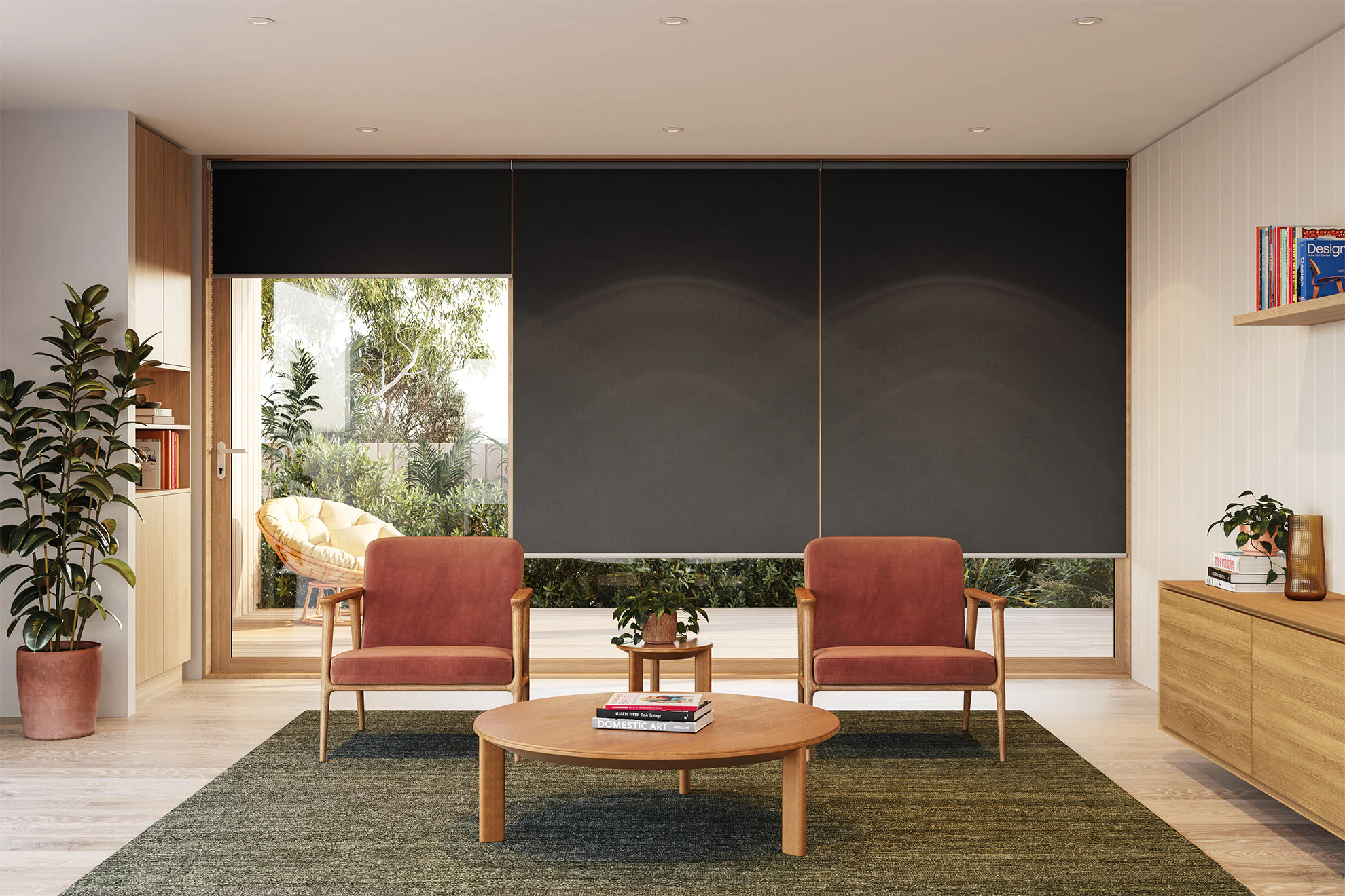 Emily Blackout Linked Roller Blinds in Flint