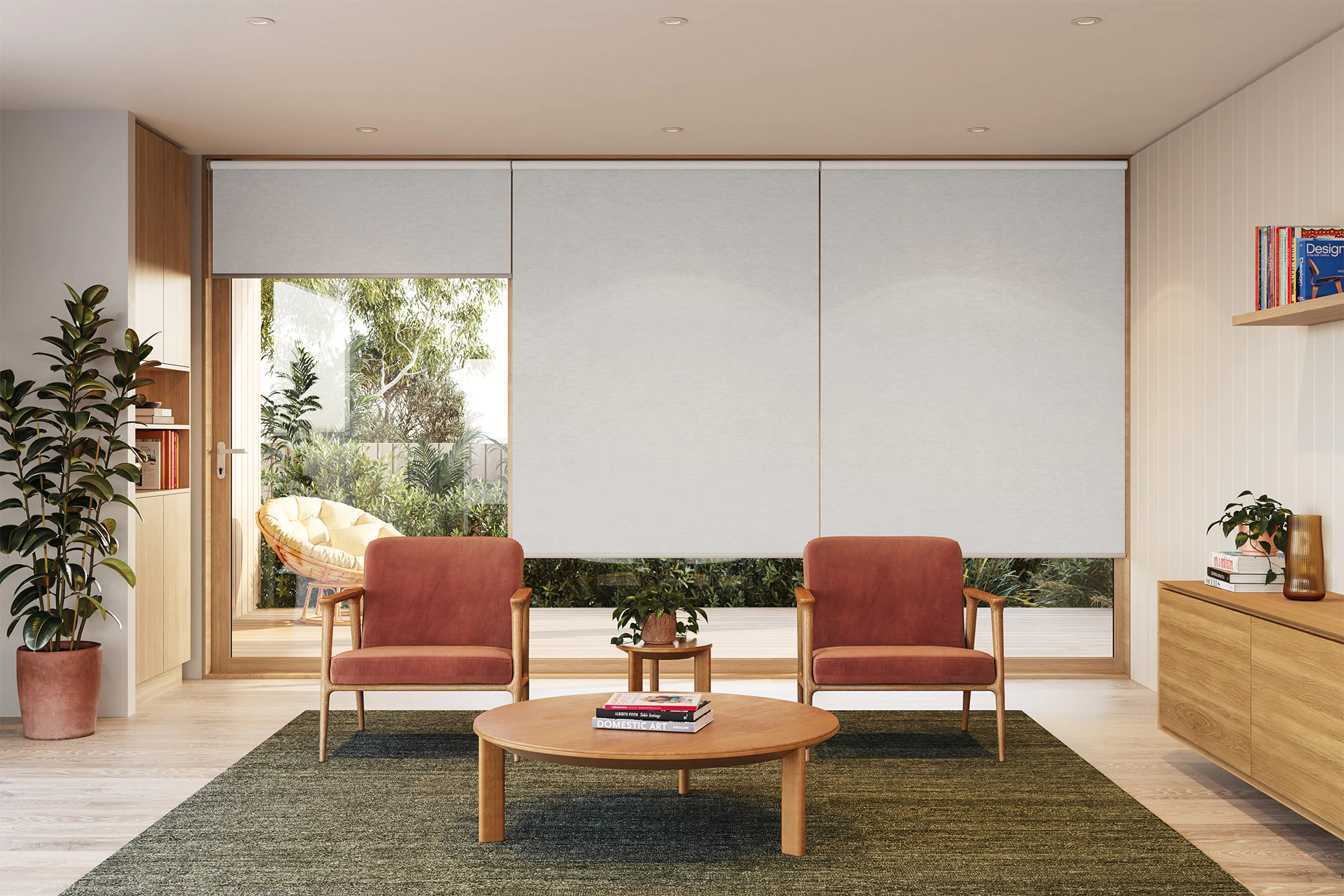 Lucy Blackout Linked Roller Blinds in Crystal