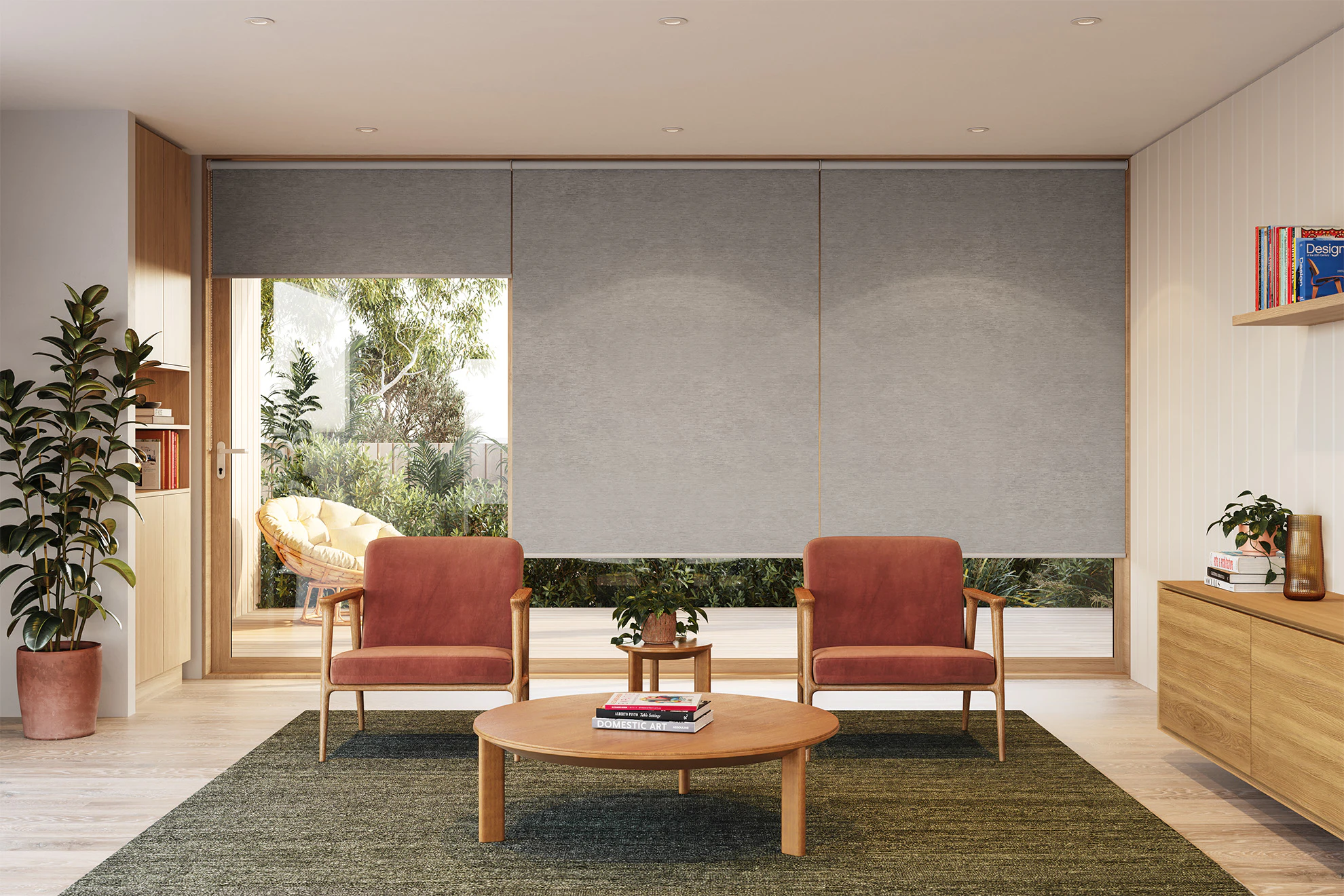 Lucy Blackout Linked Roller Blinds in Graphite
