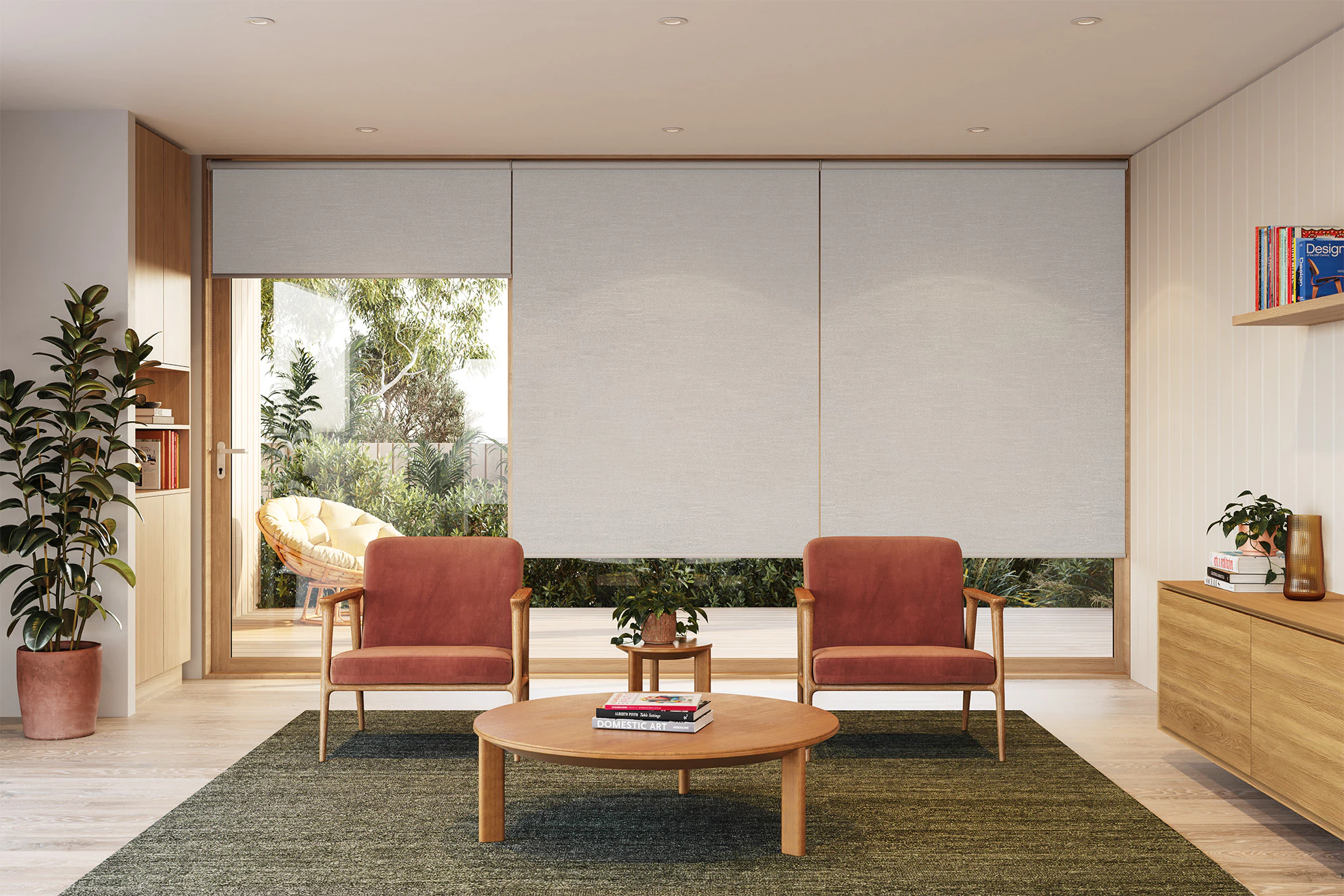 Trish Blackout Linked Roller Blinds in Serial