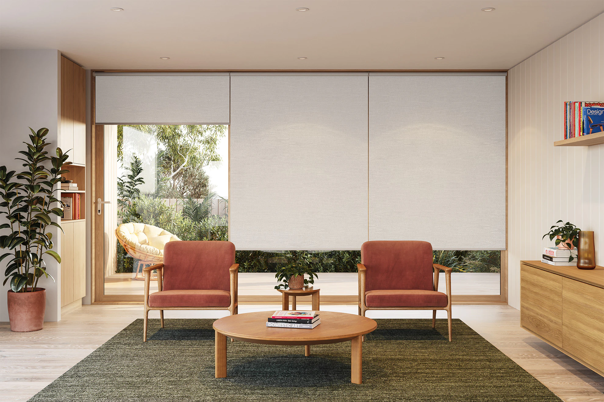 Trish Blackout Linked Roller Blinds in Neon