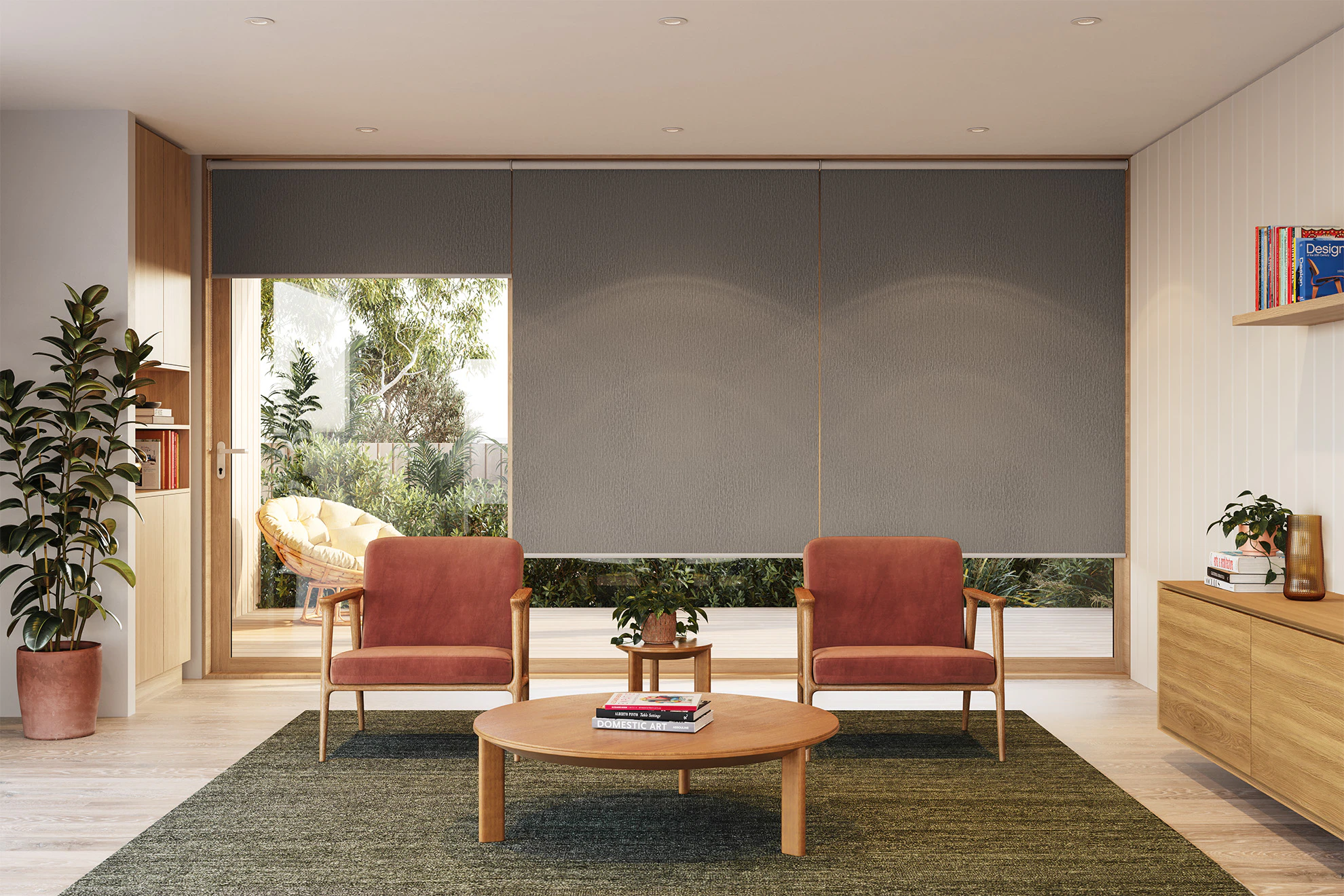 Erica Blackout Linked Roller Blinds in Ridge