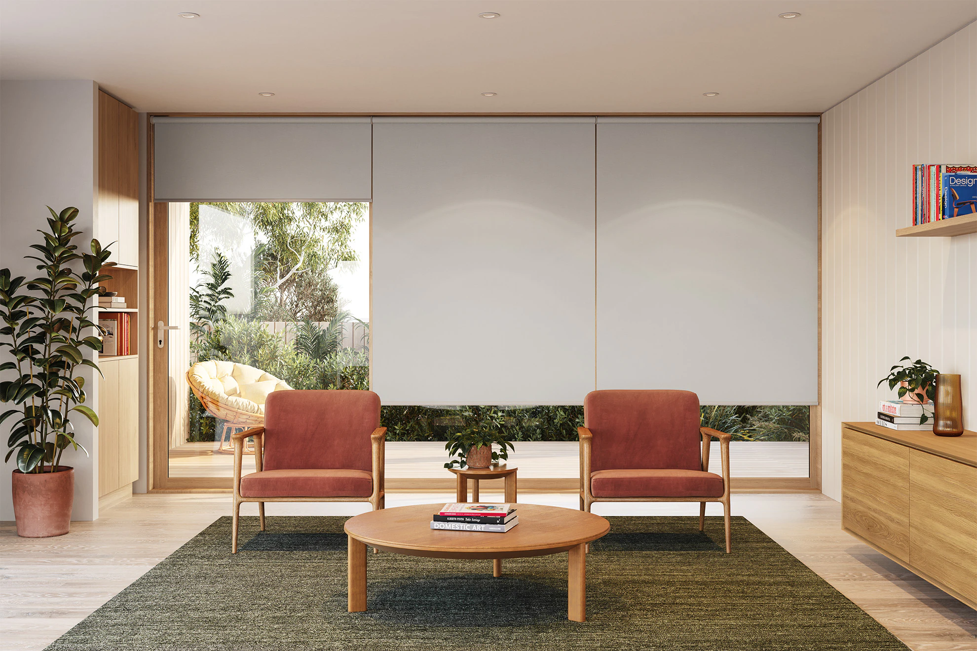 Jane Blackout Linked Roller Blinds in Globe
