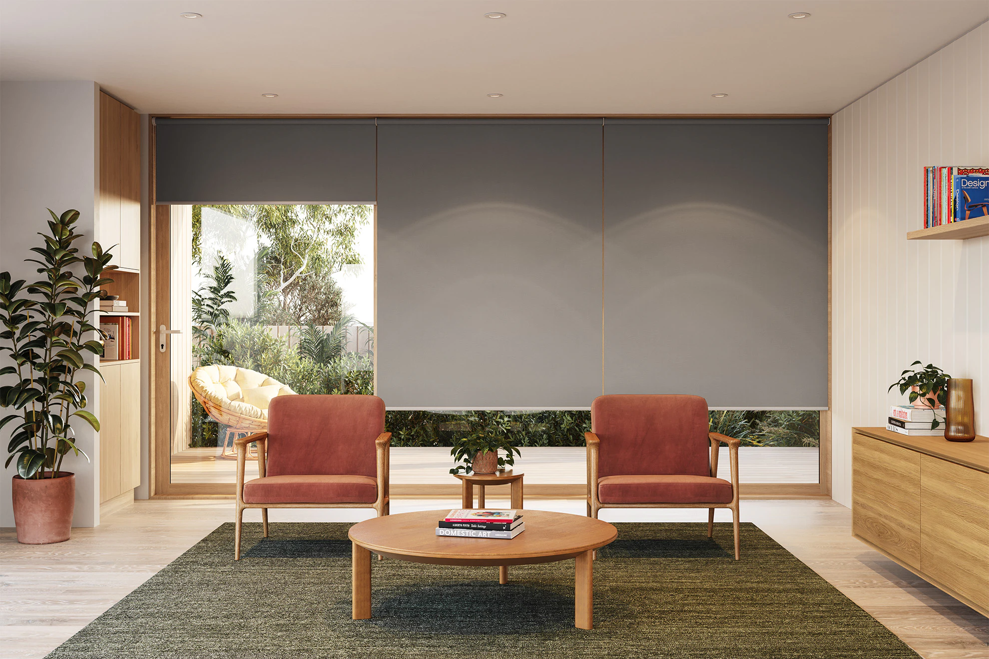 Jane Blackout Linked Roller Blinds in Knight