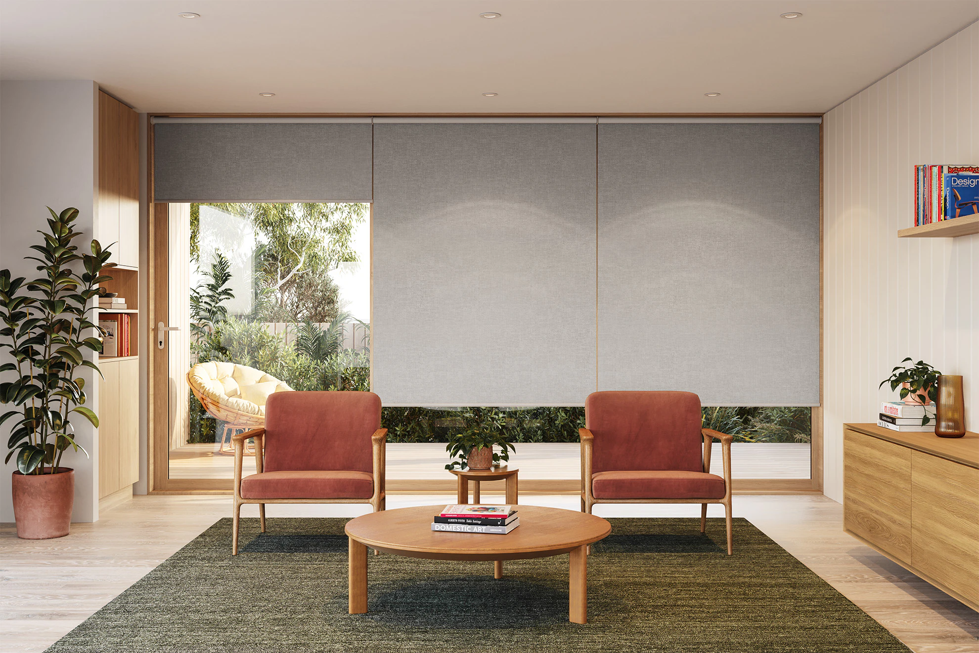 Marion Blackout Linked Roller Blinds in Dove