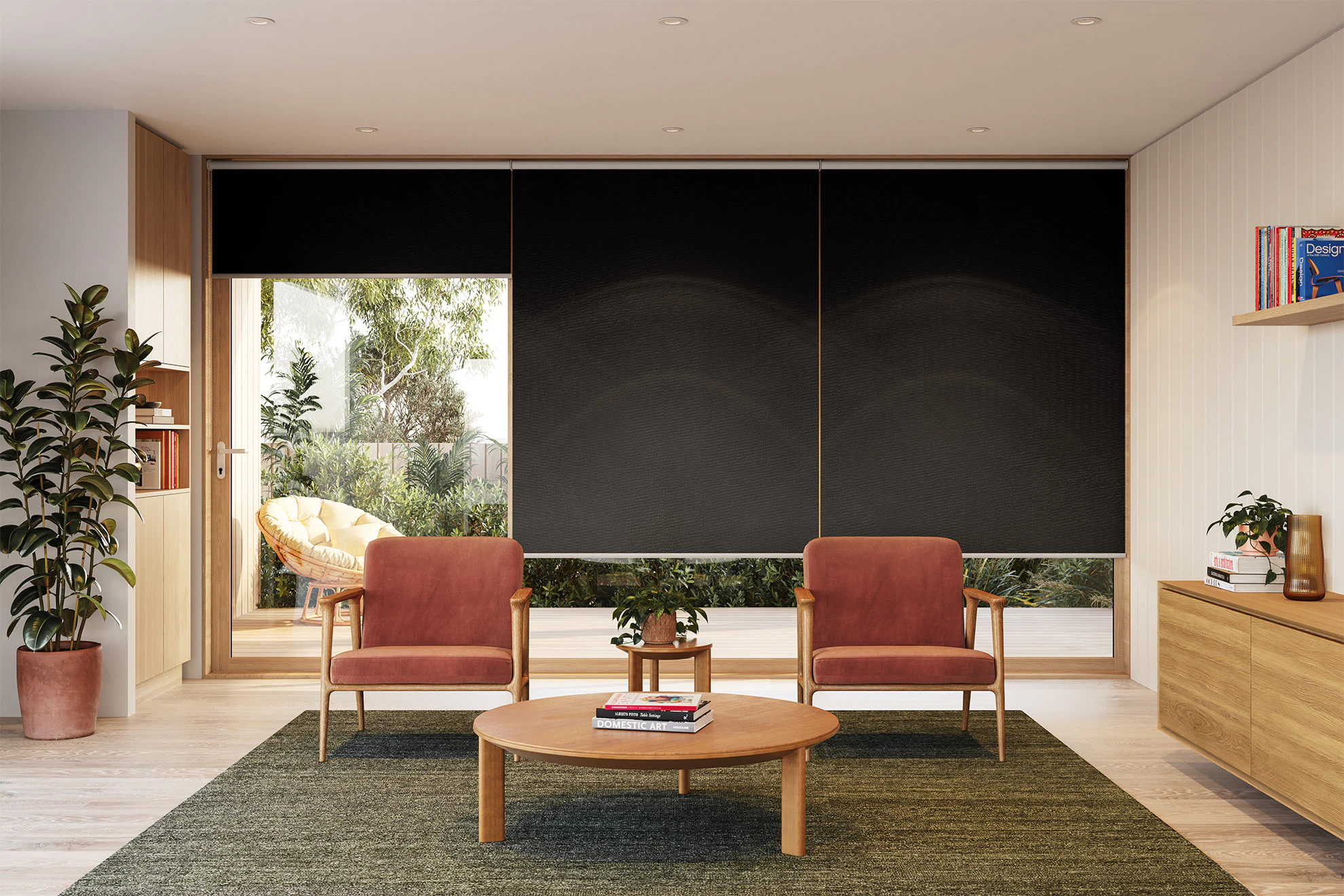 Jessica Blackout Linked Roller Blinds in Storm