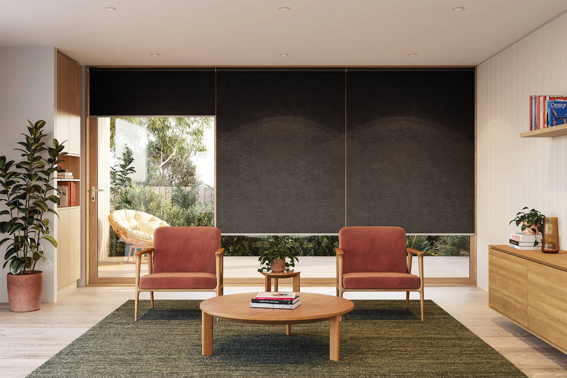 Lucy Blackout Linked Roller Blinds in Pewter