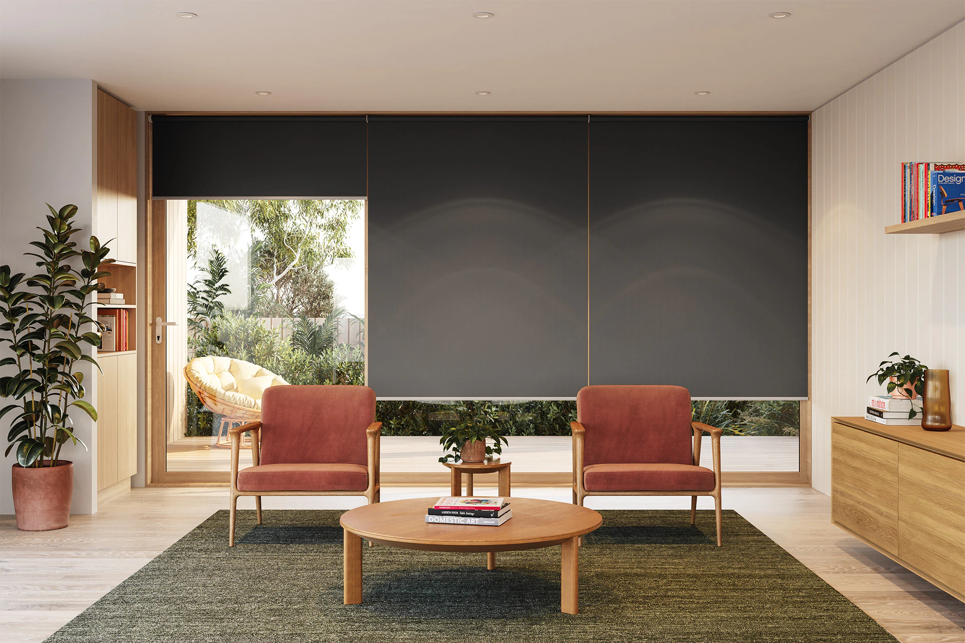 Jane Blackout Linked Roller Blinds in Soma