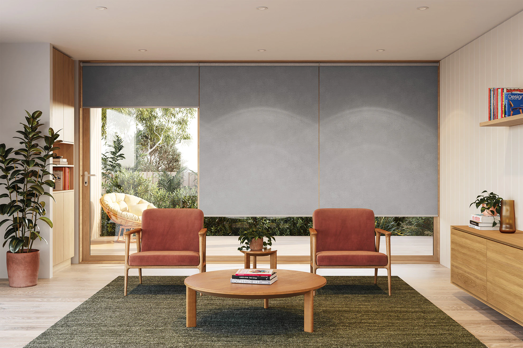 Margot Blackout Linked Roller Blinds in Mineral